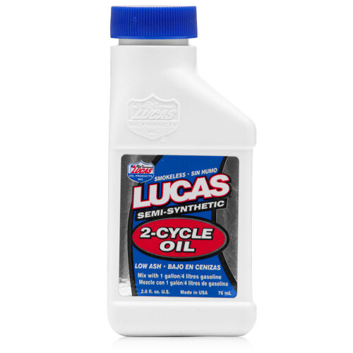 LUCAS Semi-Synthetic 2-Cycle Oil, 2.6 Ounce (80 ml), Each