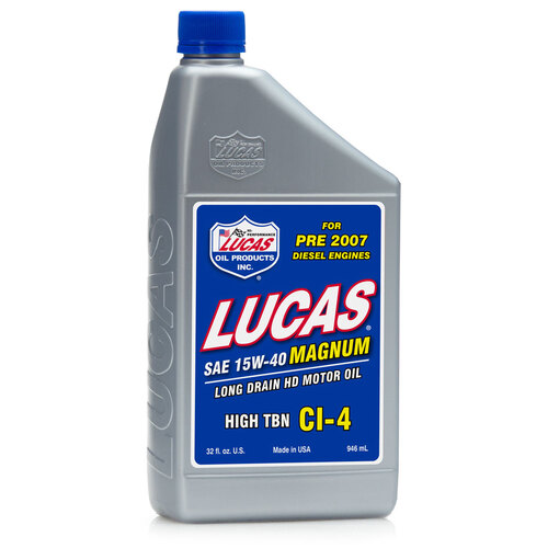 LUCAS SAE 15W-40 CI-4 Magnum Motor Oil, 1 Quart (950 ml), Each