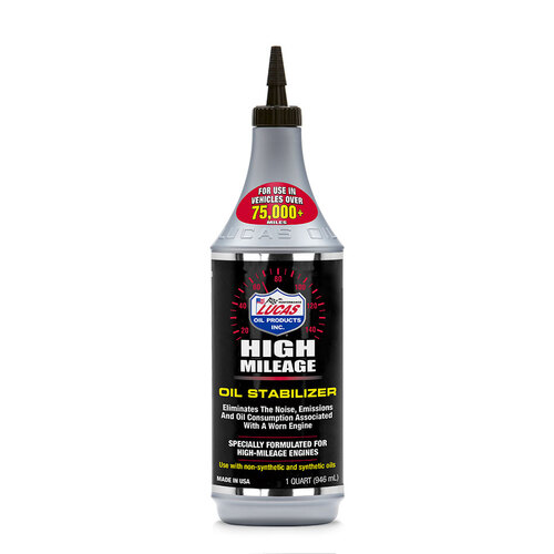 LUCAS High Mileage Oil Stabilizer, 1 Quart (950 ml), Each