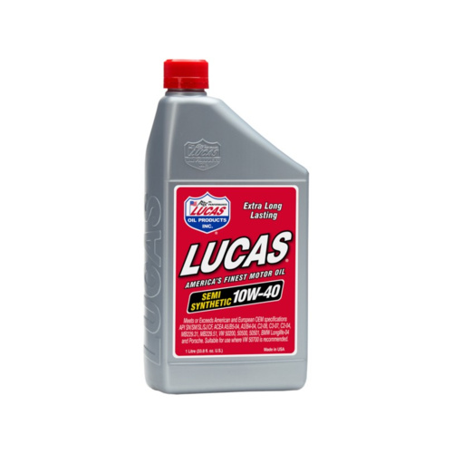 LUCAS Semi-Synthetic SAE 10W-40 European Motor Oil, Liter