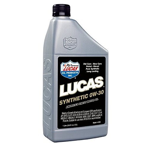 LUCAS Synthetic SAE 0W-30 European Motor Oil, 5 Litre (5 litre), Each