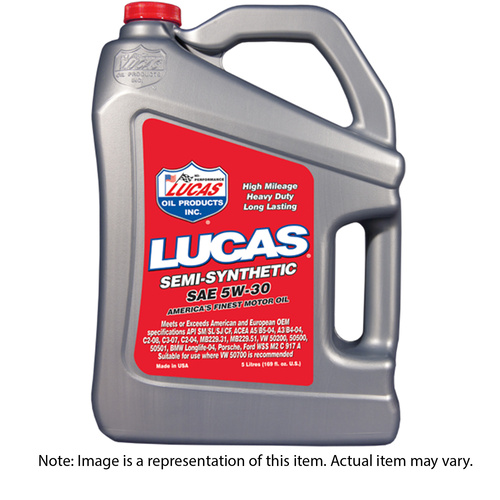 LUCAS Semi-Synthetic 5W-30 Motor Oil, 5W-30 5L