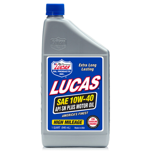LUCAS SAE 10W-40 API SN Plus Motor Oil, 1 Quart (950 ml), Each