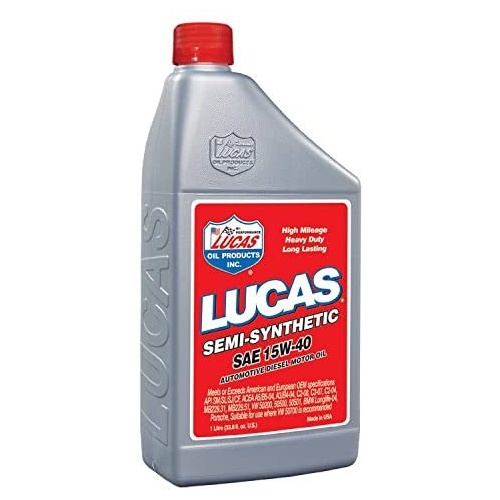LUCAS Semi-Synthetic SAE 15W-40 European Motor Oil, 1 Liter