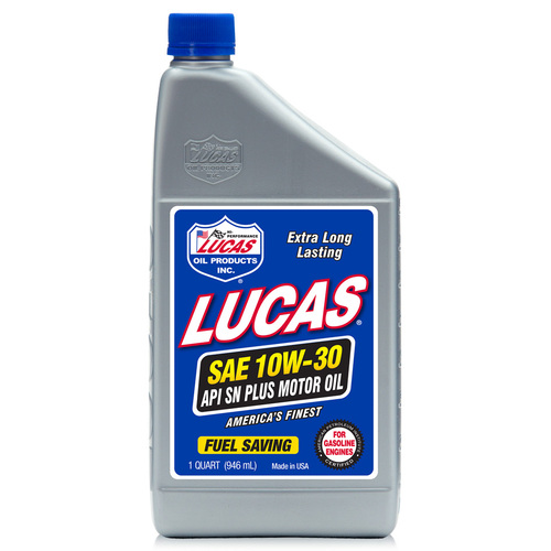 LUCAS SAE 10W-30 API SN Plus Motor Oil, 5 Gallon (18.93 litre) Pail, Each