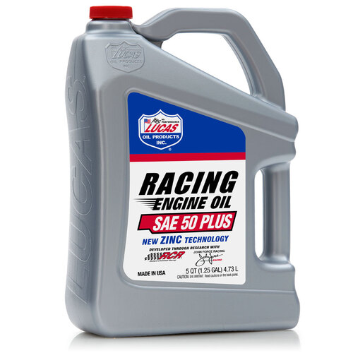 LUCAS SAE 50 Plus Racing Motor Oil, 5 Quart (4.74 litre), Each