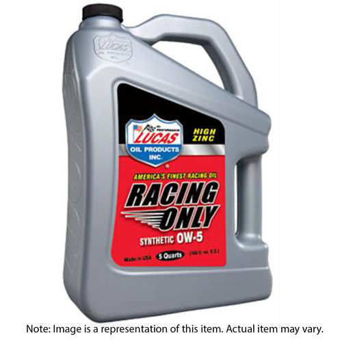 LUCAS Motor Oil, Race Only, Synthetic, 0W5, 4.73L