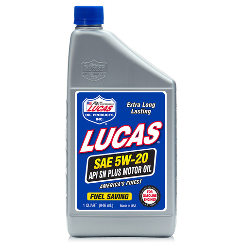 LUCAS SAE 5W-20 API SN Plus Motor Oil, 1 Quart (950 ml), Each