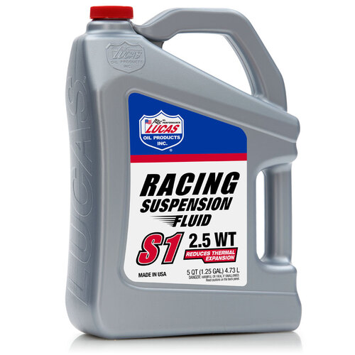 LUCAS Synthetic S1 Racing Suspension Fluid 2.5 wt, 5 Quart (4.74 litre), Each