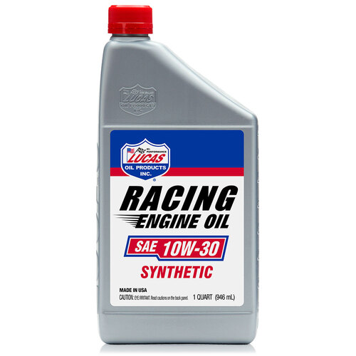 LUCAS Synthetic SAE 10W-30 Racing Motor Oil, 5 Gallon (18.93 litre) Pail, Each