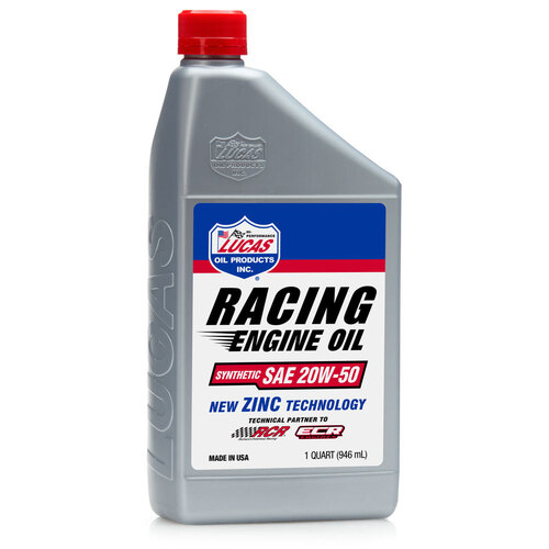 LUCAS Synthetic SAE 20W-50 Racing Motor Oil, 5 Quart (4.74 litre), Each