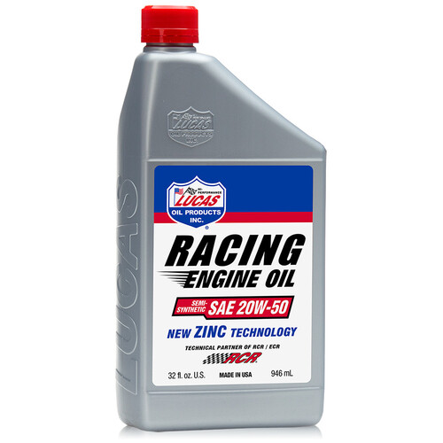 LUCAS SAE 20W-50 Racing Motor Oil, 1 Quart (950 ml), Each