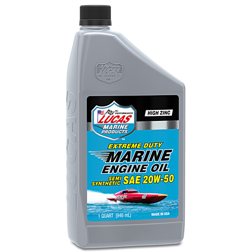 LUCAS Marine Semi-Synthetic SAE 20W-50, 1 Quart (950 ml), Each