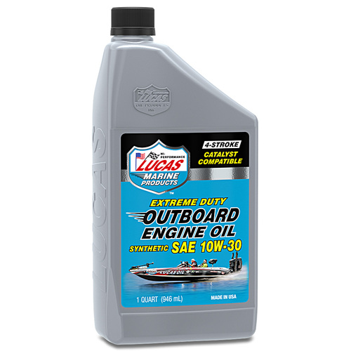 LUCAS Synthetic SAE 10W-30 Outboard Engine Oil FC-W, 1 Quart (950 ml), Each