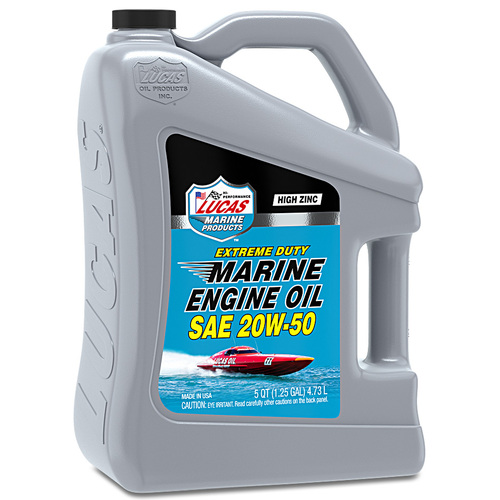 LUCAS Marine SAE 20W-50, 5 Gallon (18.93 litre) Pail, Each