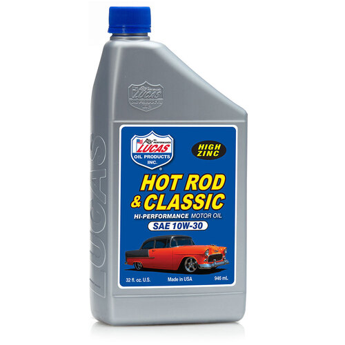 LUCAS SAE 10W-30 Hot Rod Oil, 5 Quart (4.74 litre), Each