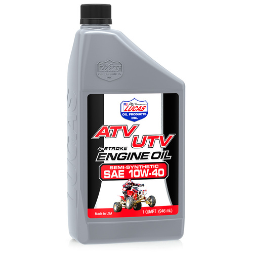 LUCAS Semi-Synthetic SAE 10W-40 ATV Oil, 1 Quart (950 ml), Each