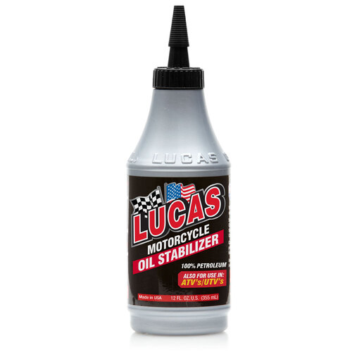 LUCAS Motorcycle Oil Stabilizer, 12 Ounce (360 ml), Each