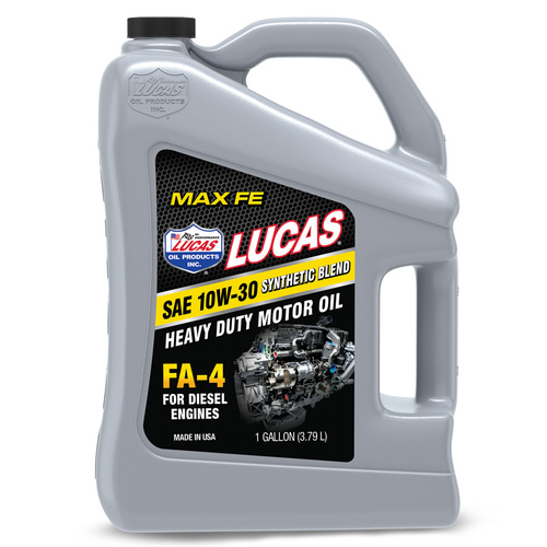 LUCAS Synthetic Blend SAE 10W-30 FA-4 Truck Oil, 1 Gallon (3.79 litre) Tote, Each