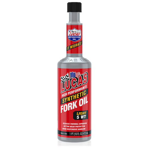 LUCAS Synthetic Fork Oil 5 WT, 16 Ounce (480 ml), Each