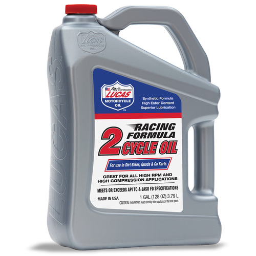 LUCAS Racing Formula Synthetic 2-Cycle Oil, 5 Quart (4.74 litre), Each