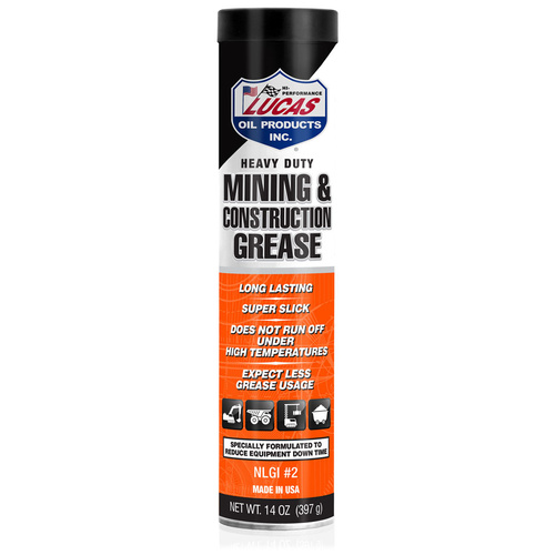 LUCAS H/D Minng & Construction Grease, 397g Cartridge