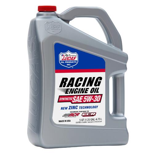 LUCAS Synthetic SAE 5W-30 Racing Motor Oil, 5 Quart (4.74 litre), Each