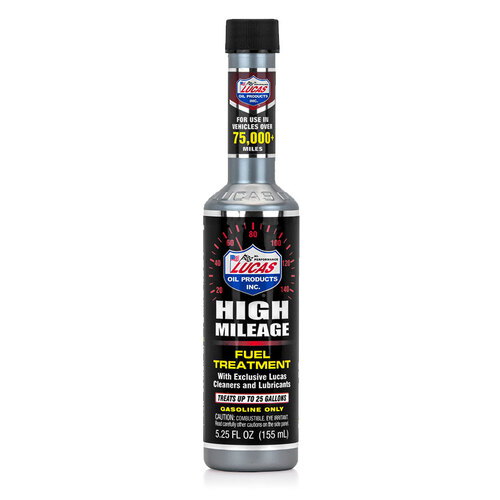 LUCAS High Mileage Fuel Treatment, 5.25 Ounce (160 ml), Each