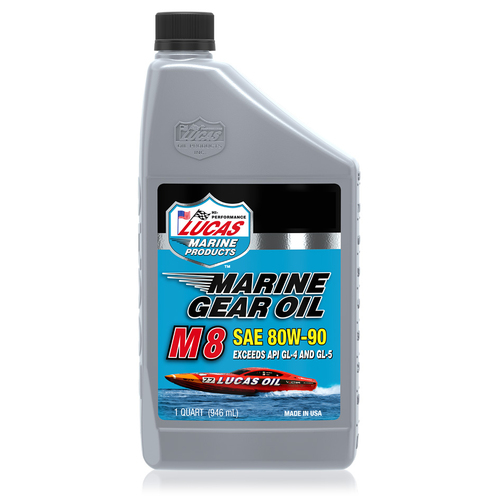 LUCAS SAE 80W-90 M8 Marine Gear Oil, 1 Quart (950 ml), Each