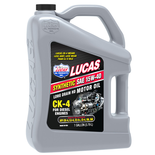 LUCAS Synthetic SAE 15W-40 CK-4 Truck Oil, 5 Gallon (18.93 litre) Pail, Each
