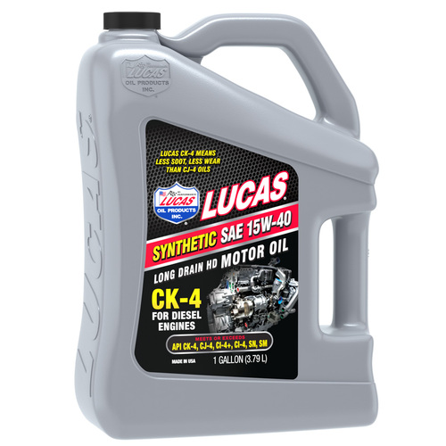 LUCAS Synthetic SAE 15W-40 CK-4 Truck Oil, 1 Gallon (3.79 litre) Tote, Each