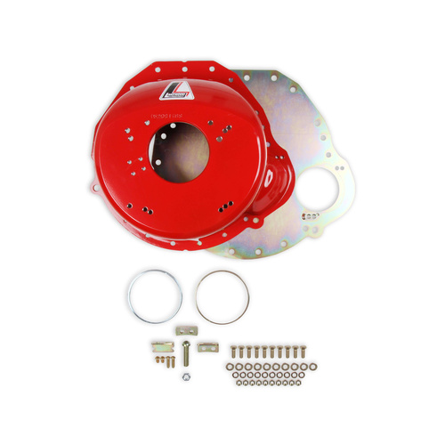 Lakewood Bellhousing, 11 in. Clutch, 157/164 Tooth Flywheel, 6.361 in. Height, Manual Transmission, Steel, Red, SB For Ford, Each
