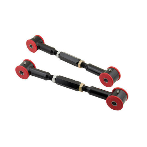 Lakewood Toe Link, Adjustable, Steel, Black Powdercoated, Polyurethane Bushings, For Chevrolet, Pair