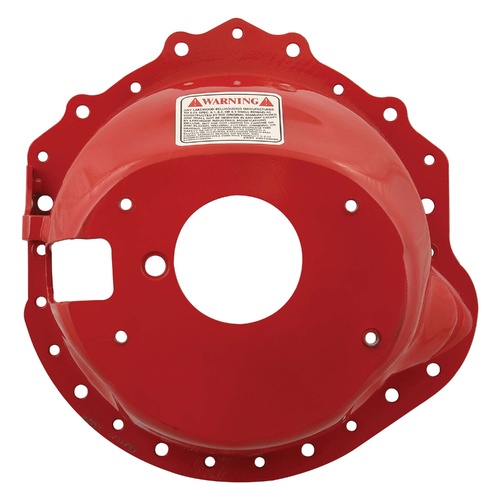 Lakewood Bellhousing, 11 in. Clutch, 153/168 Tooth Flywheel, 6.45 in. Height, Steel, Red, GM And For Ford, Each