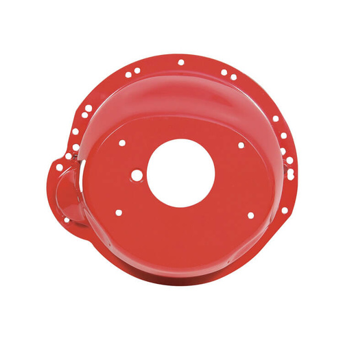 Lakewood Bellhousing, 10.5 in. Clutch, 130 Tooth Flywheel, 6.45 in. Height, Steel, Red, Mopar, Each