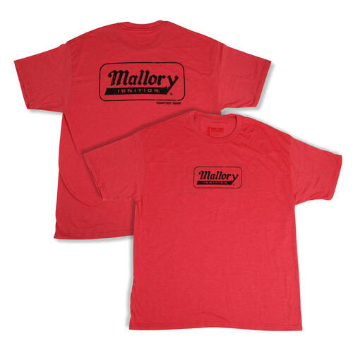 Mallory T-Shirt, Logo, Red, Men's Medium, Each