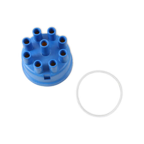 Mallory Distributor Cap, Female, Socket-Style, Blue, Clamp-Down, YL, YLU, YT Series, V8, Each