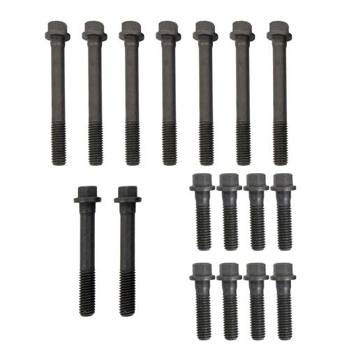 MANLEY Cylinder Head Bolts, Steel, Natural, Hex Head, For Chevrolet, Small Block, with Stock Heads, 1-Head, Set