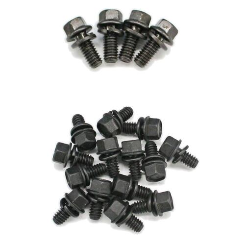 MANLEY Bolts, Oil Pan, Steel, Black, Hex Head, For Chevrolet, Small Block, Kit