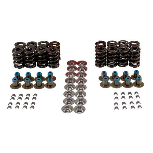 Melling GM LS Dual Valve Spring Kit with Titanium Retainers 160LBS@ 1.800" Seat Pressure, 482LBS @ 1.100" Open Pressure, 1.045" Coil Bind, Kit