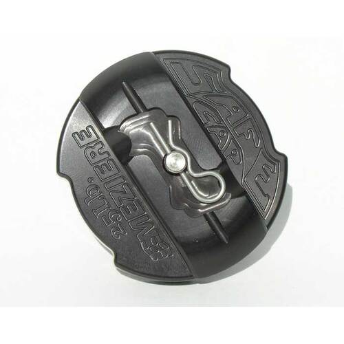 Meziere Radiator Cap, Safecap, Billet Aluminum, Black Anodized, 25 psi, Each