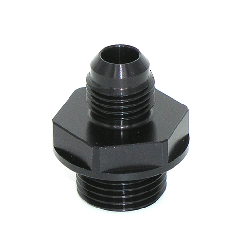 Meziere Port Fitting, 8AN ORB to 06AN Black, Each