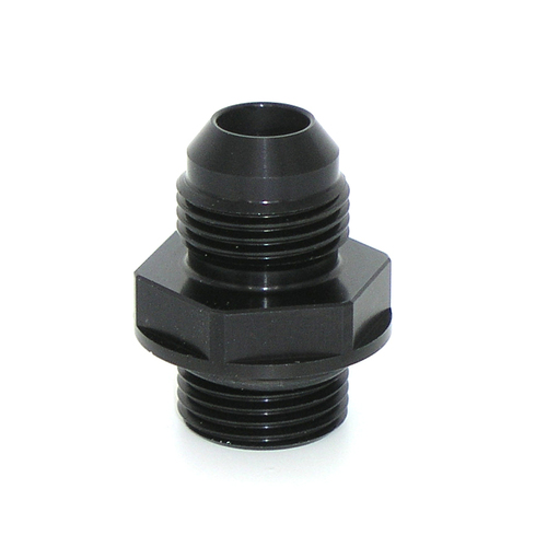 Meziere Port Fitting, 8AN ORB to 08AN Black, Each