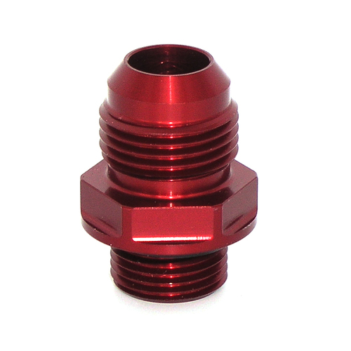 Meziere Port Fitting, 8AN ORB to 10AN Red, Each