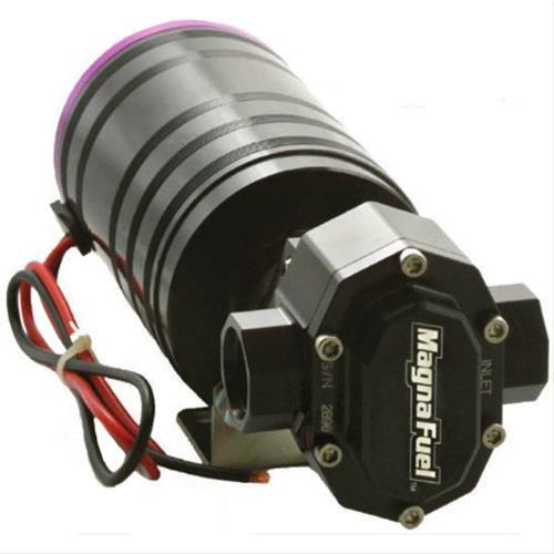 MagnaFuel Fuel Pumps, ProStar EFI 750 Swiveling Electric Gear Fuel Pumps, Electric External, 12 V, 120 psi, Black Anodized, Alcohol, Gasoline, Each
