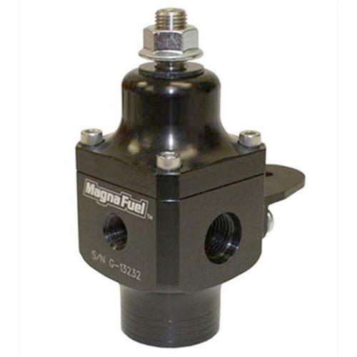 MagnaFuel Fuel Pressure Regulator, with Boost Control, 4-12 psi, Gasoline, Alcohol, Aluminum, Black Anodized, Each