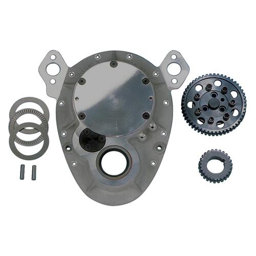 MILODON Gear Drive, Single Idler, Flat Cover Style, For Chevrolet, Small Block, OE Hydraulic Roller, Kit