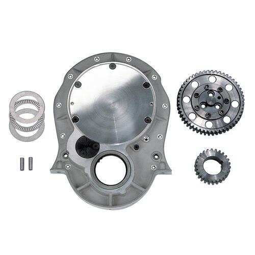 MILODON Gear Drive, Single Idler, Flat Cover Style, For Chevrolet, Big Block, Mark IV, Long Water Pump, Kit