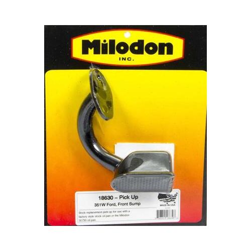 MILODON Oil Pickup, Bolt-In, Aftermarket Stock Capacity Style Pan, 7.750 in. Pan Depth, For Ford, Small Block, 351W, Each