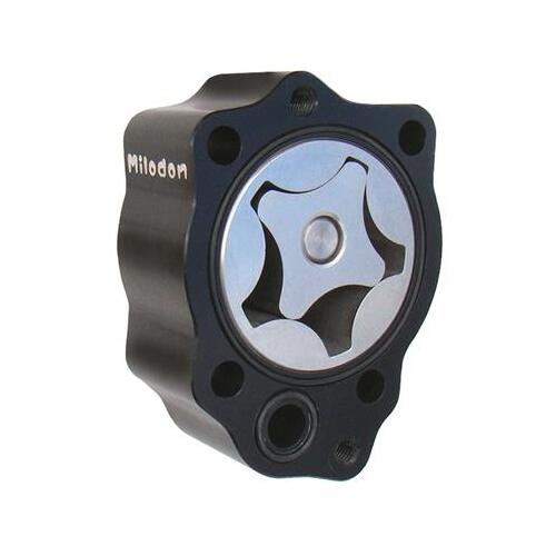 MILODON Oil Pump, High-Volume, High-Pressure, Billet Aluminum, Black Anodized, Mopar, Big Block/426 Hemi, Each